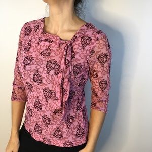 New York & Company Floral Print Top